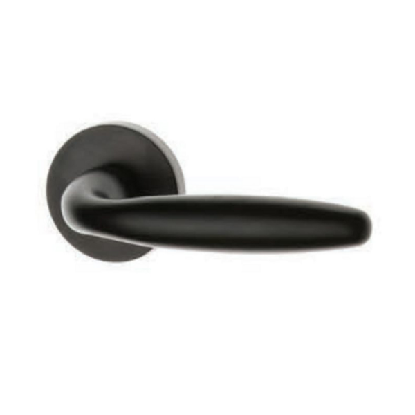Maniglia Roma rosetta tonda d.50x6h bocchetta foro chiave ANO-Nero Opaco Ral 9005 | GPB Ghidini